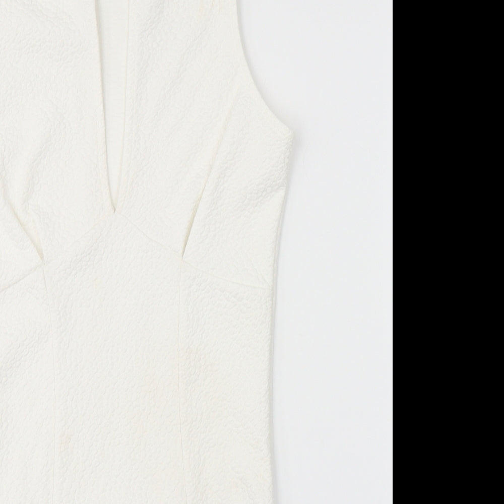 Missguided Womens White   Unitard One-Piece Size 8