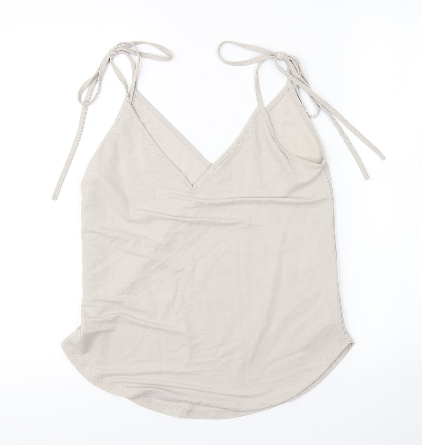 Womens UK Size  Preworn Grey Basic Tank