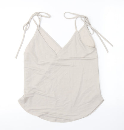 Womens UK Size  Preworn Grey Basic Tank