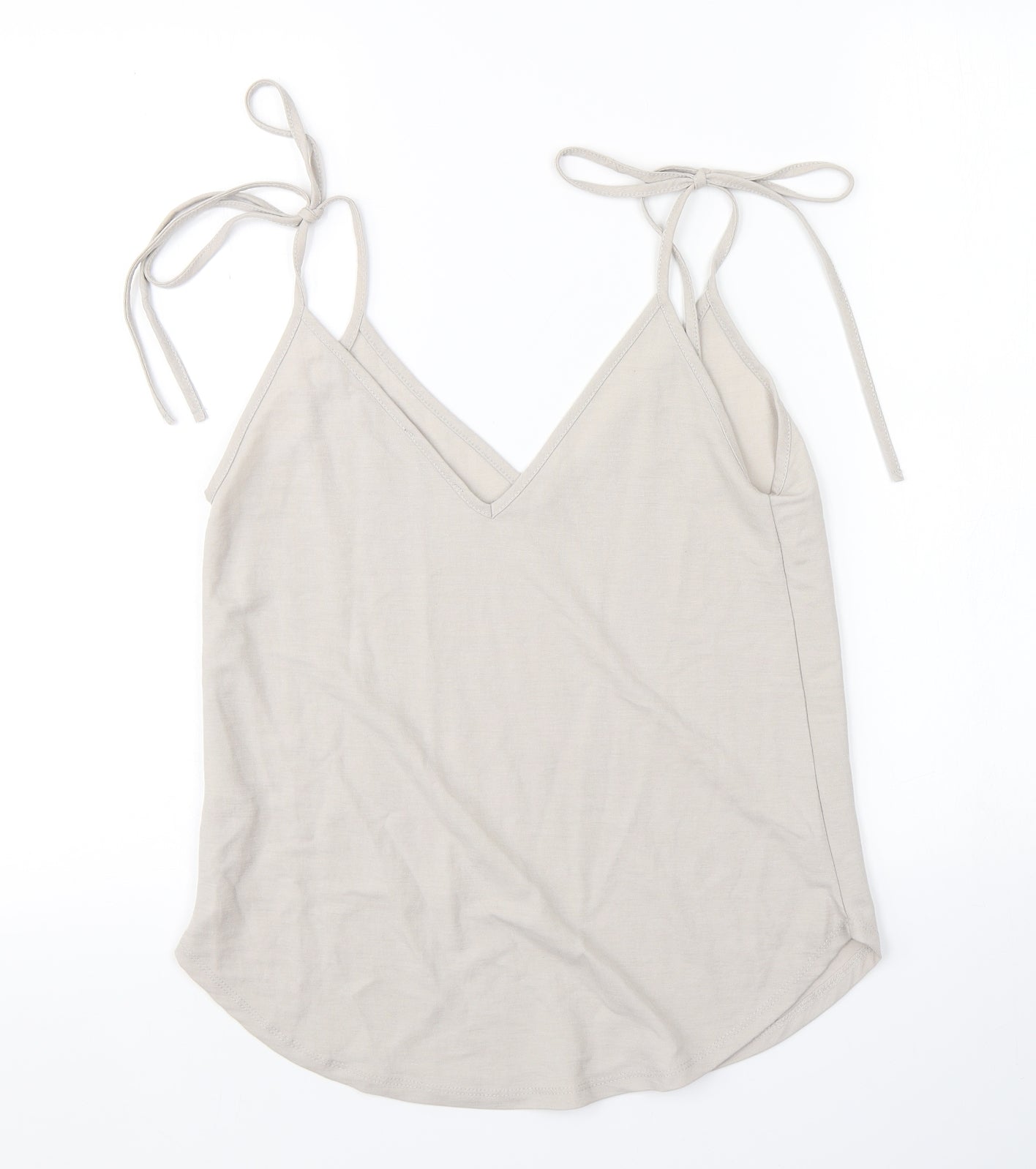 Womens UK Size  Preworn Grey Basic Tank
