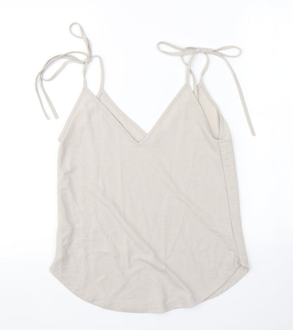 Womens UK Size  Preworn Grey Basic Tank