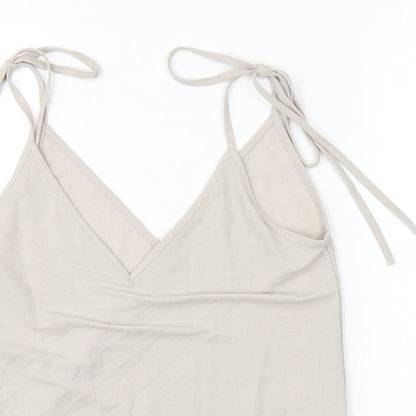 Womens UK Size  Preworn Grey Basic Tank