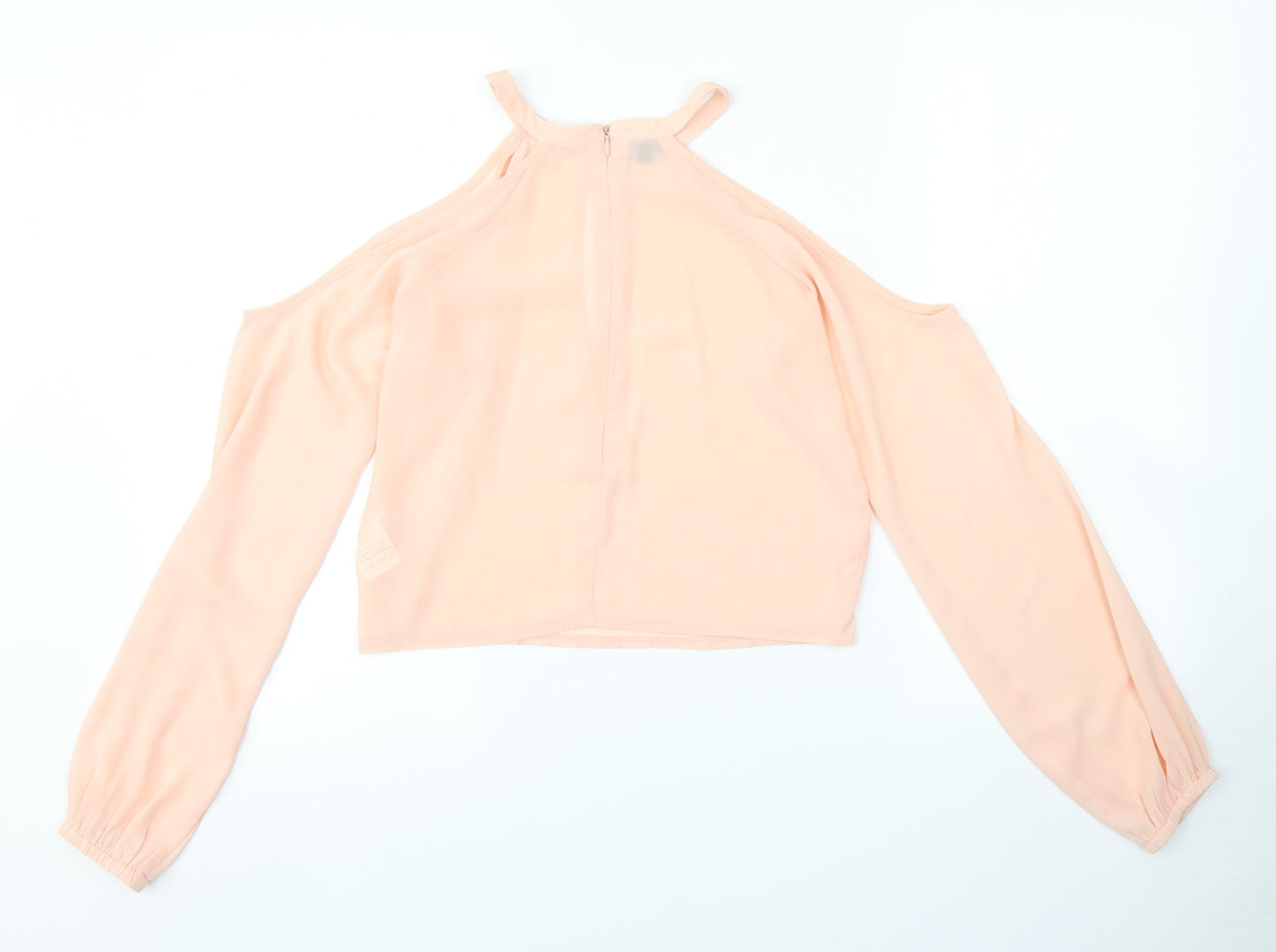 Womens UK Size 8 Missguided Pink Cropped Blouse