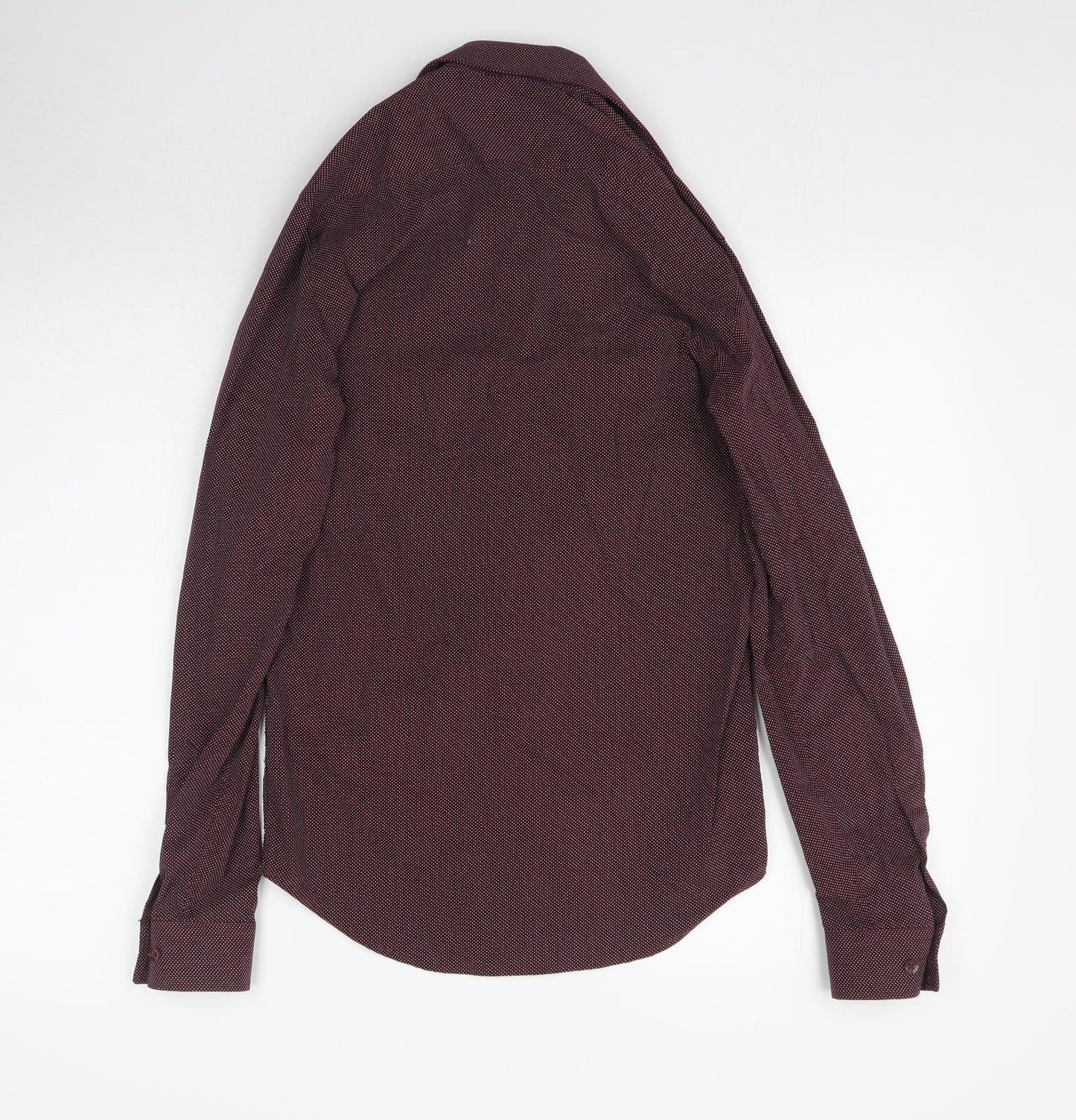 Primark Mens Purple Polka Dot   Button-Up Size XS