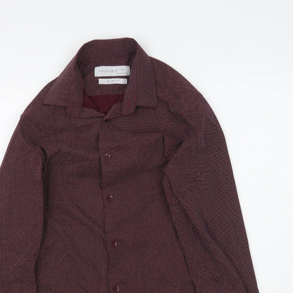 Primark Mens Purple Polka Dot   Button-Up Size XS