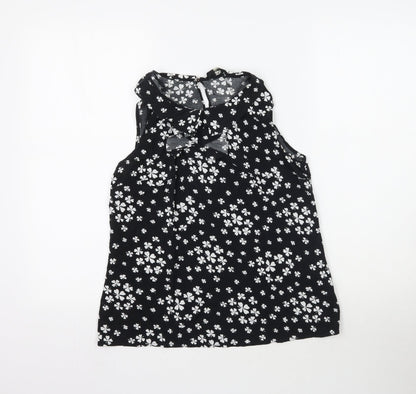 Womens UK Size 12 Oasis Black Basic Blouse