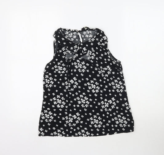Womens UK Size 12 Oasis Black Basic Blouse