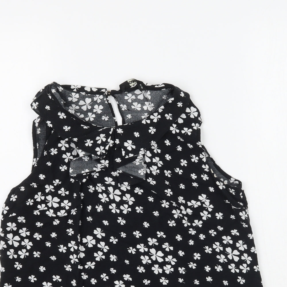 Womens UK Size 12 Oasis Black Basic Blouse