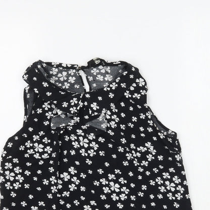 Womens UK Size 12 Oasis Black Basic Blouse