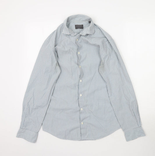 Mens UK Size 14.5 Marks and Spencer Multicoloured  Button-Up Long Sleeve Casual