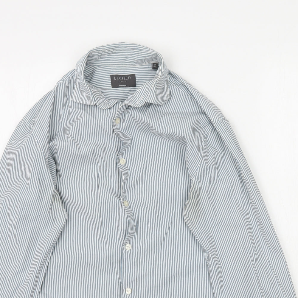 Mens UK Size 14.5 Marks and Spencer Multicoloured  Button-Up Long Sleeve Casual