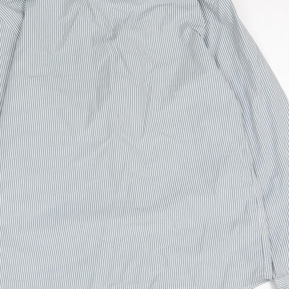 Mens UK Size 14.5 Marks and Spencer Multicoloured  Button-Up Long Sleeve Casual