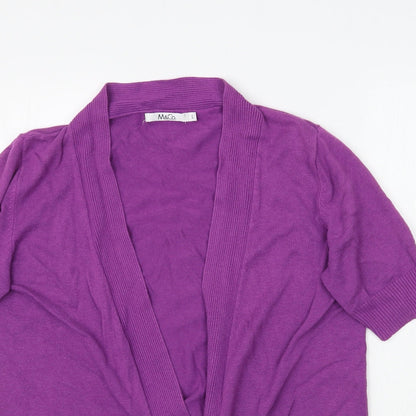 Womens UK Size L M&Co Purple Cardigan Jumper