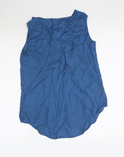 Tue Womens Blue   Basic Blouse Size 10