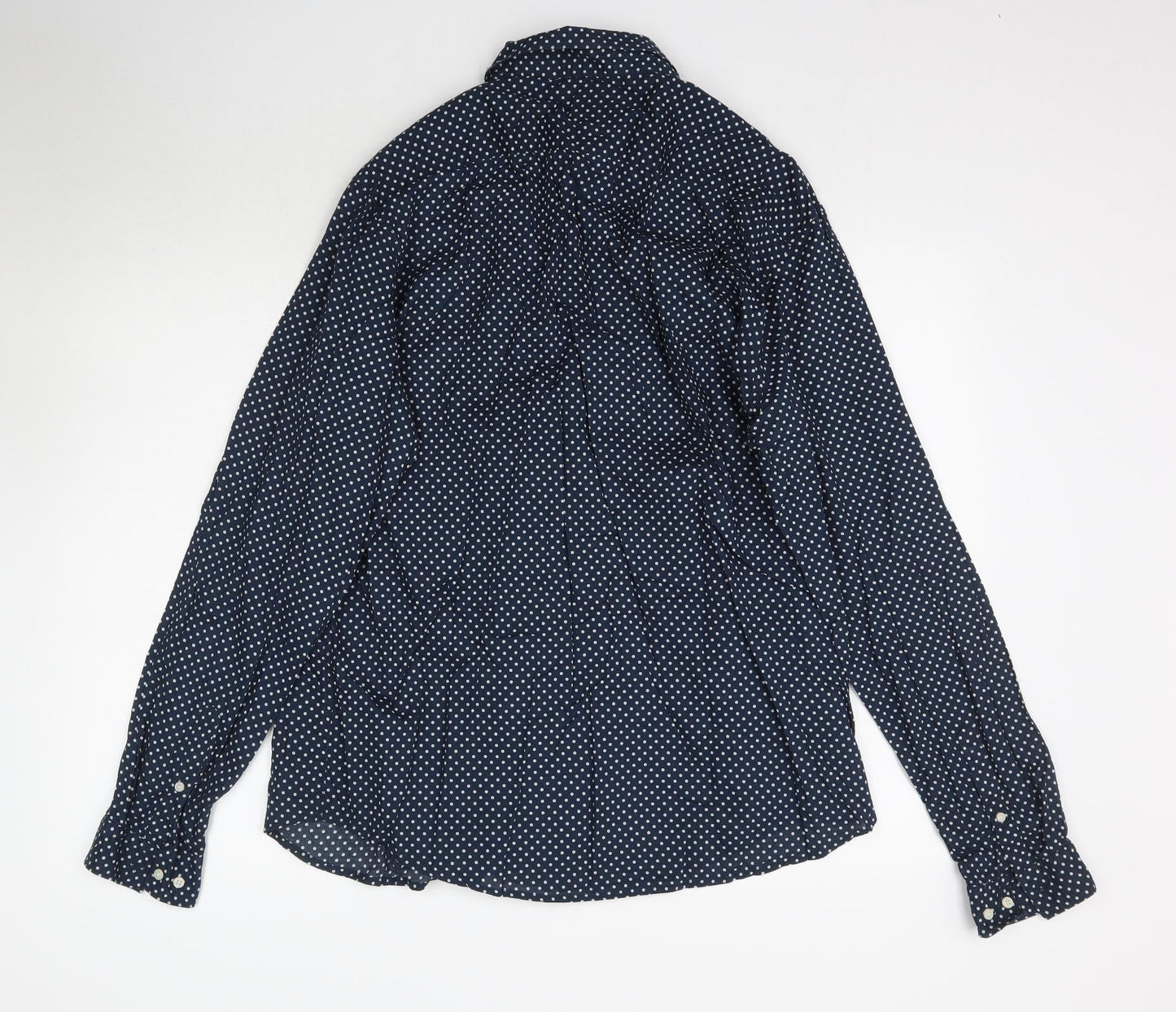 Mens UK Size L H&M Blue  Button-Up Long Sleeve Casual Shirt