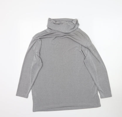 Womens UK Size L Preworn Grey Basic T-Shirt