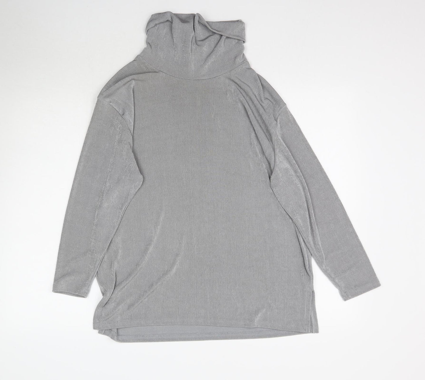 Womens UK Size L Preworn Grey Basic T-Shirt