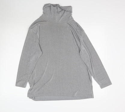 Womens UK Size L Preworn Grey Basic T-Shirt