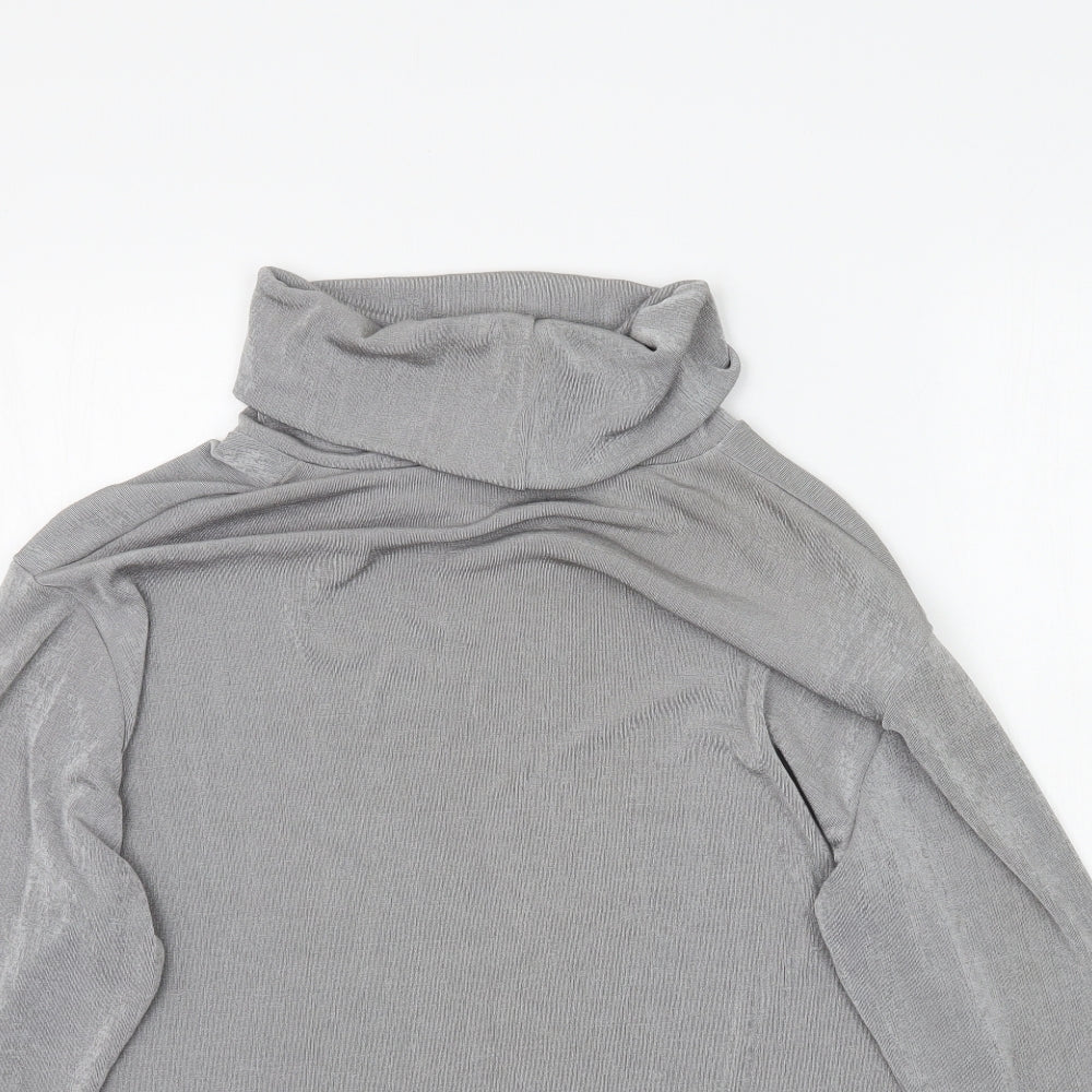 Womens UK Size L Preworn Grey Basic T-Shirt