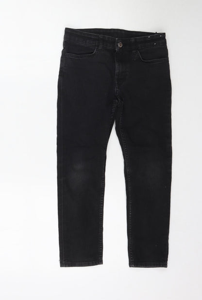 &Denim Girls Black  Denim Straight Jeans Size 7-8 Years