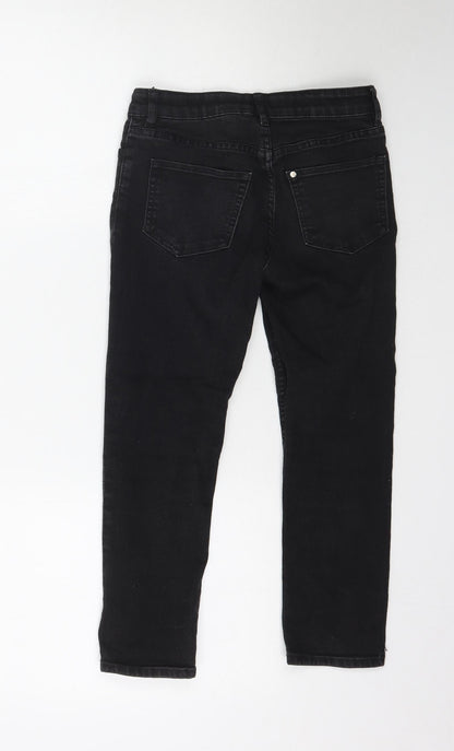 &Denim Girls Black  Denim Straight Jeans Size 7-8 Years