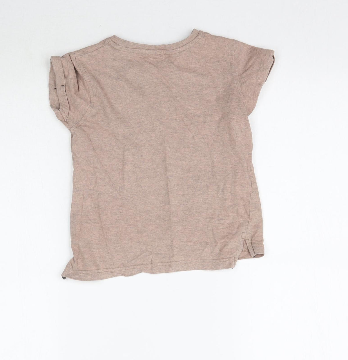 Back view of George boys’ beige basic t-shirt, size 6-7, years