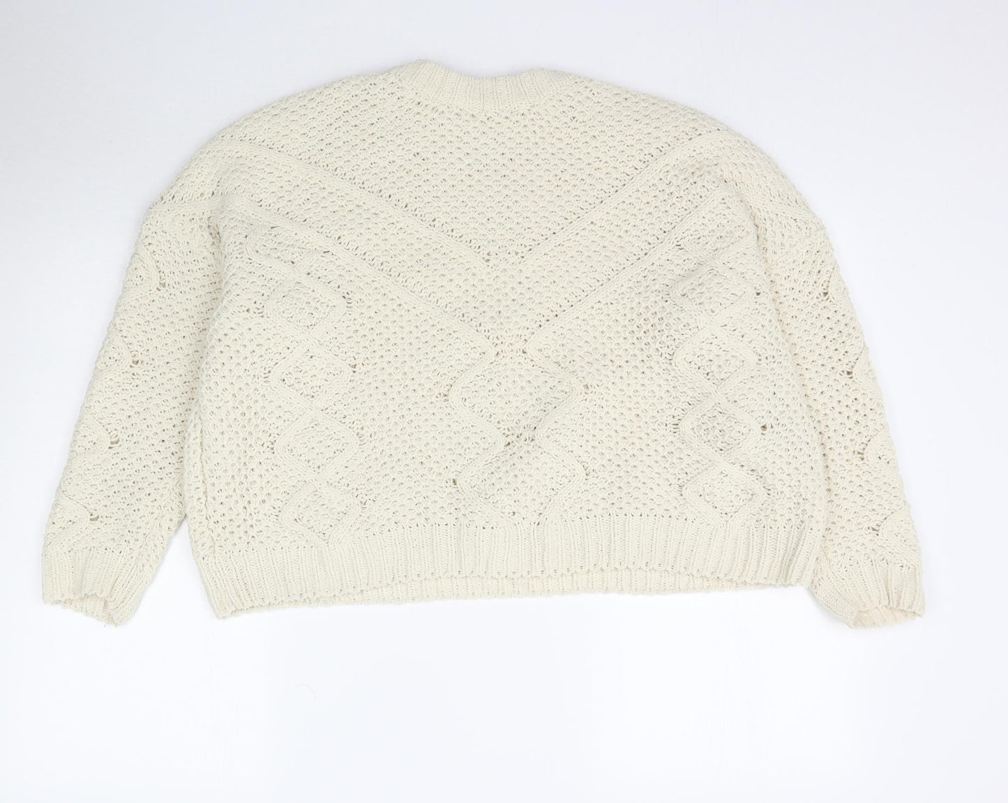 Womens UK Size M OVS Ivory Pullover Jumper