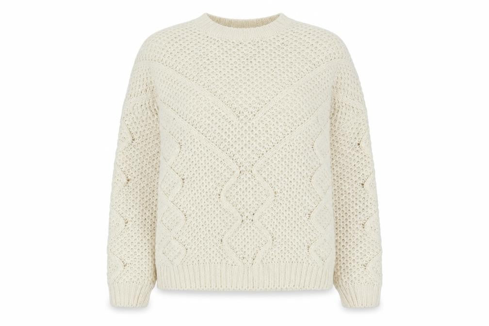 Womens UK Size M OVS Ivory Pullover Jumper