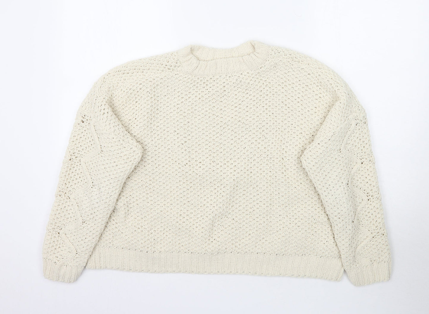 Womens UK Size M OVS Ivory Pullover Jumper