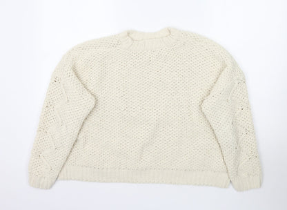 Womens UK Size M OVS Ivory Pullover Jumper