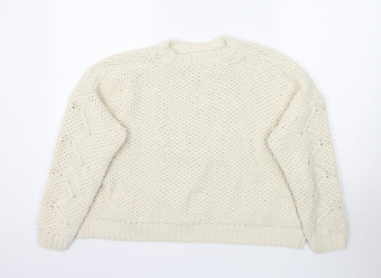 Womens UK Size M OVS Ivory Pullover Jumper