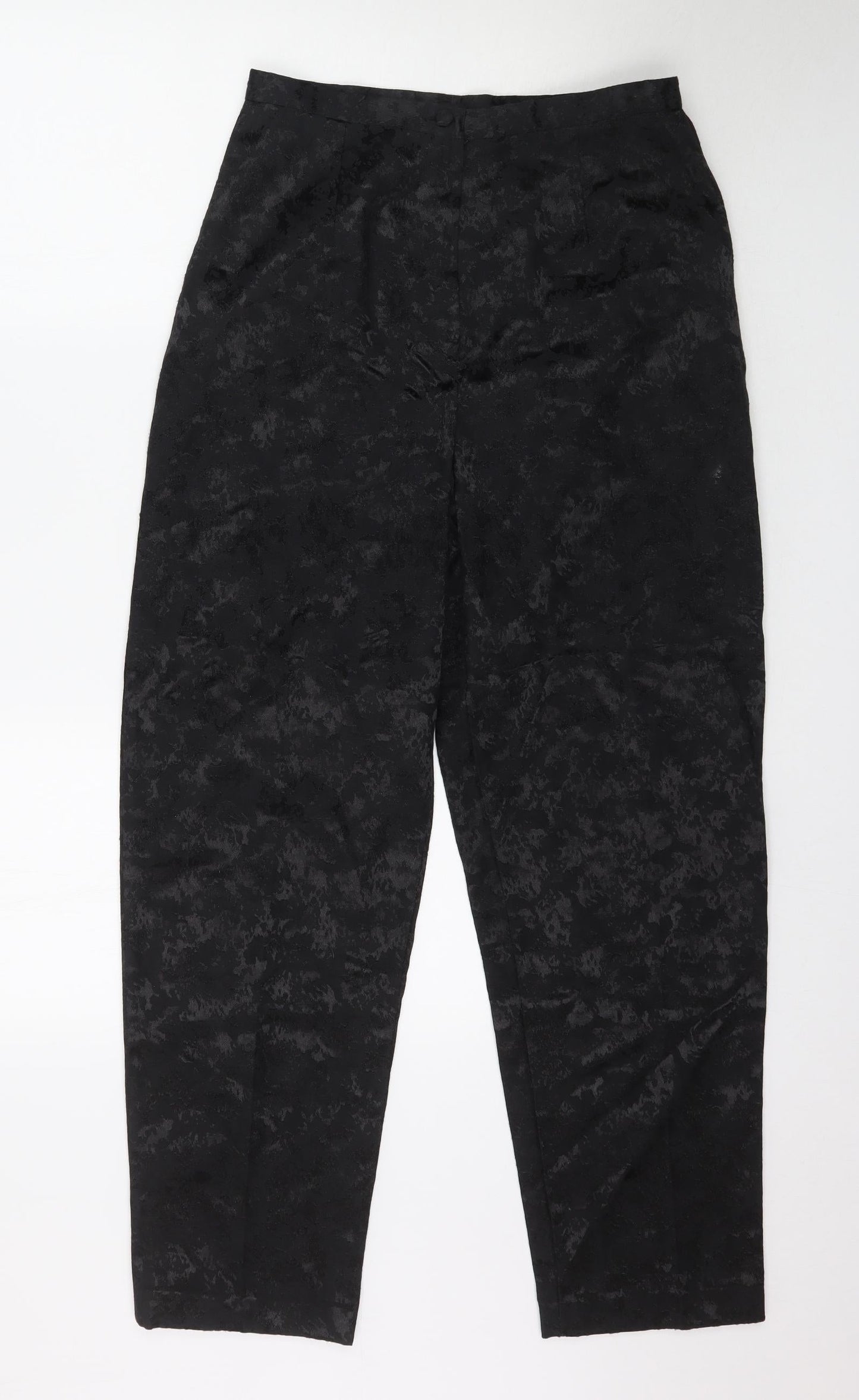 Lauren Duvar Womens Black Floral  Trousers  Size 14 L30 in