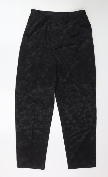 Lauren Duvar Womens Black Floral  Trousers  Size 14 L30 in
