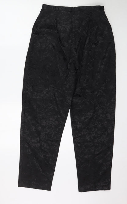 Lauren Duvar Womens Black Floral  Trousers  Size 14 L30 in