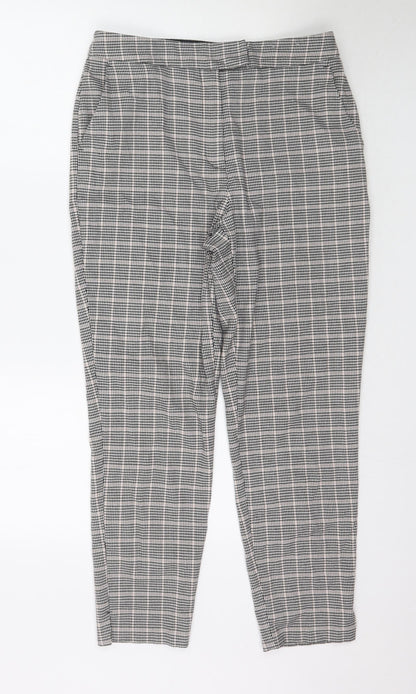 F&F Womens Multicoloured Plaid  Trousers  Size 10 L27 in