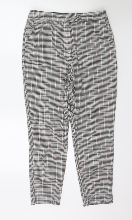 F&F Womens Multicoloured Plaid  Trousers  Size 10 L27 in