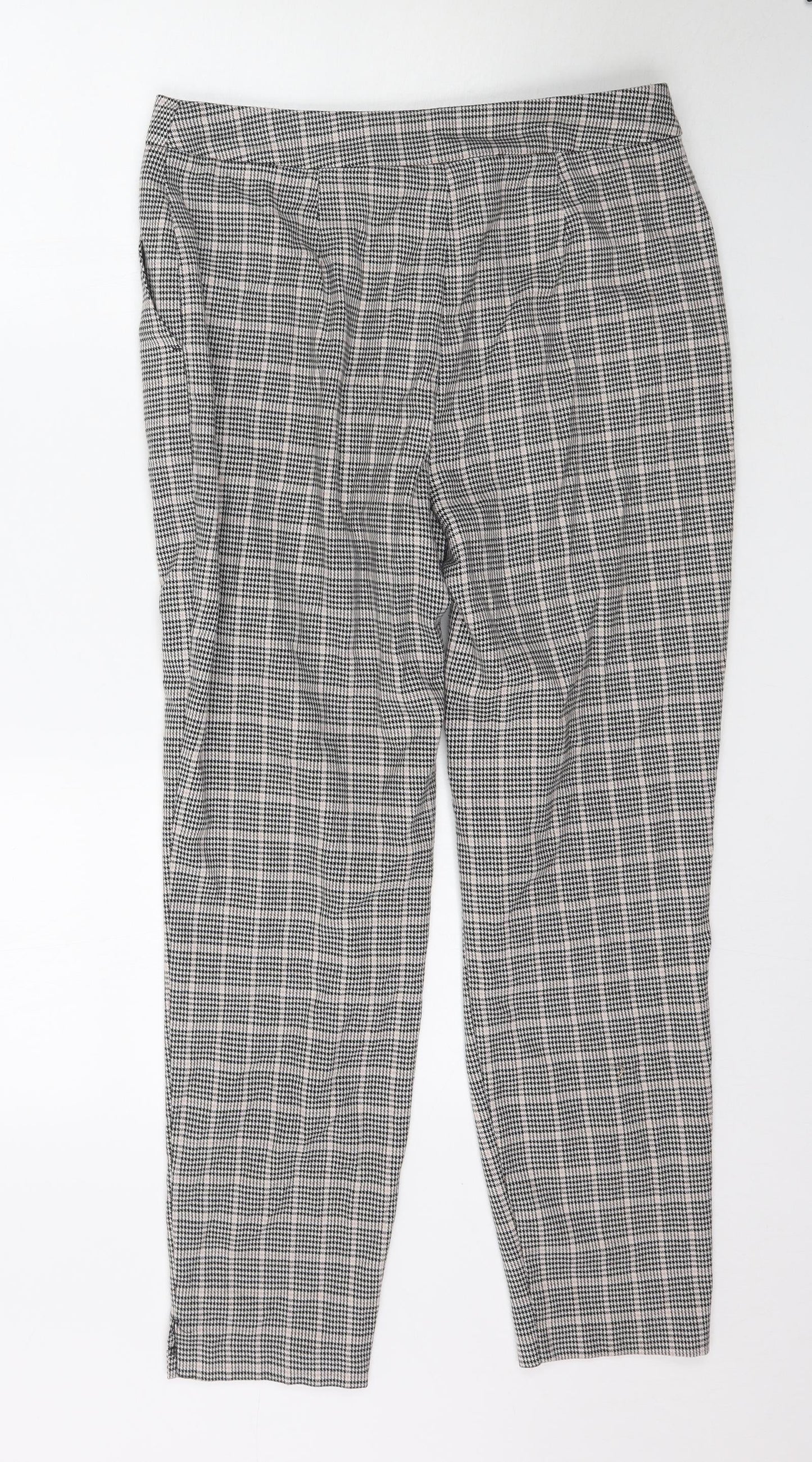F&F Womens Multicoloured Plaid  Trousers  Size 10 L27 in