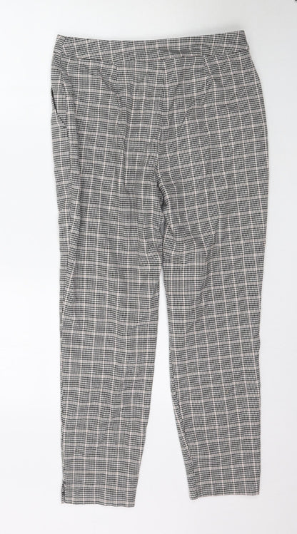 F&F Womens Multicoloured Plaid  Trousers  Size 10 L27 in