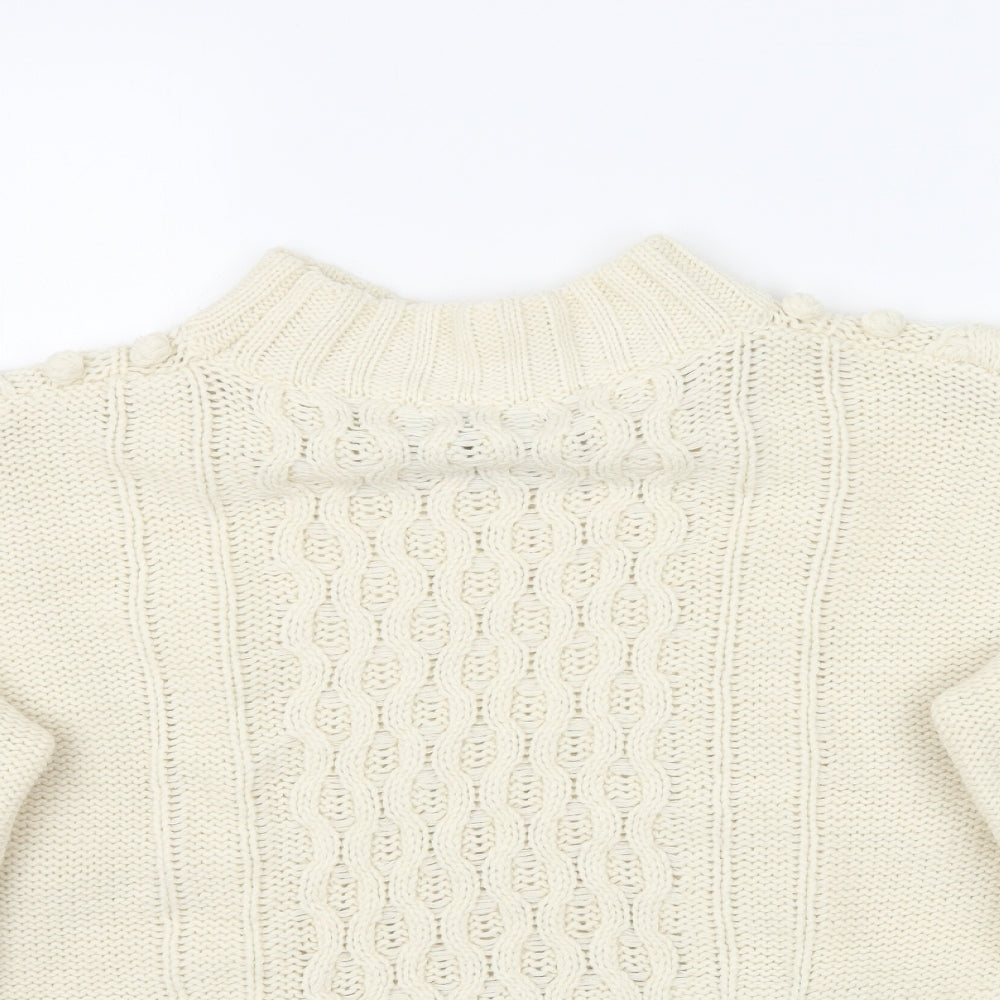 Womens UK Size M Nasty Gal Ivory Pullover Jumper