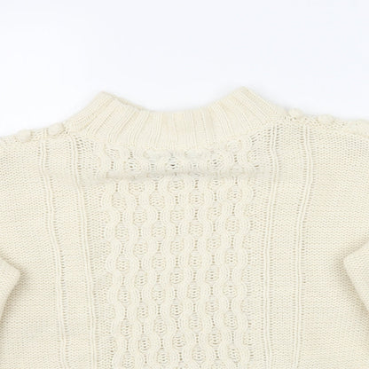 Womens UK Size M Nasty Gal Ivory Pullover Jumper