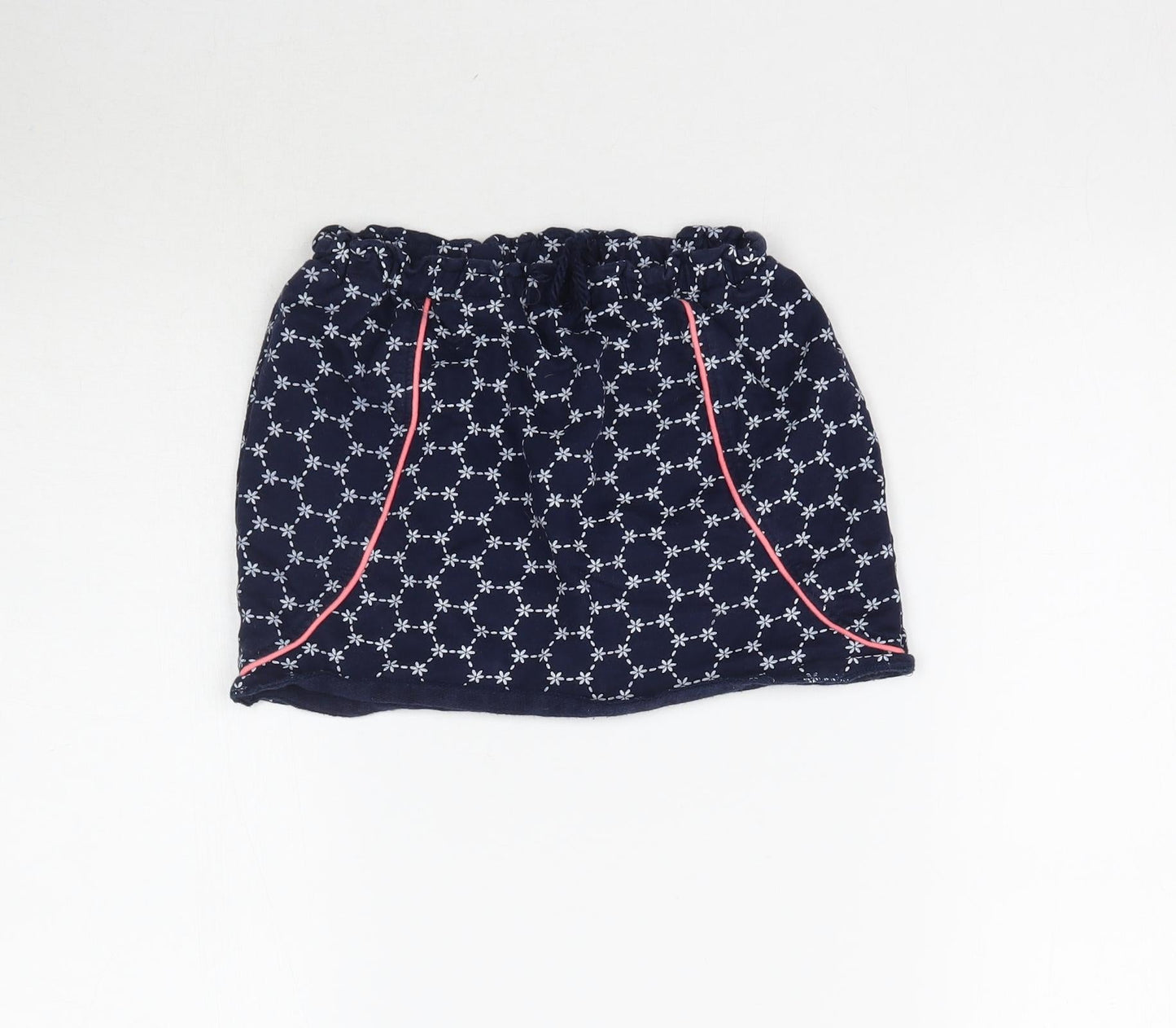 La Redoute Girls Blue Floral  Mini Skirt Size 5-6 Years