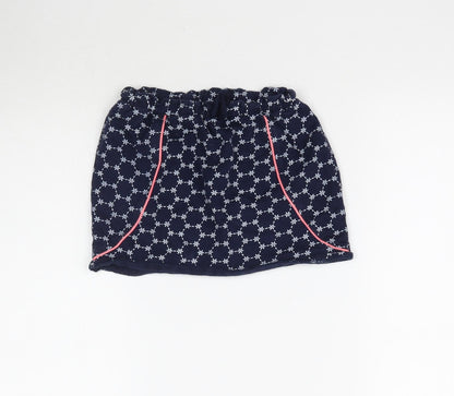 La Redoute Girls Blue Floral  Mini Skirt Size 5-6 Years
