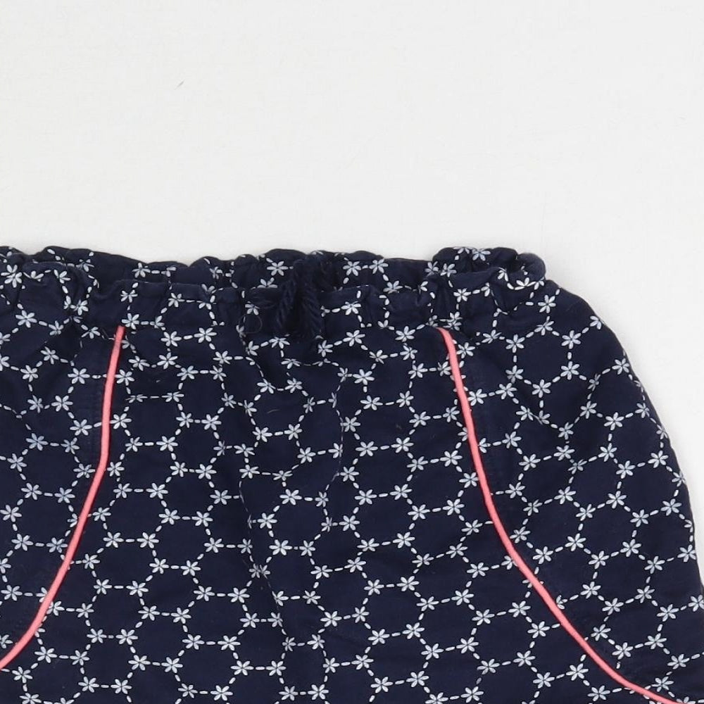 La Redoute Girls Blue Floral  Mini Skirt Size 5-6 Years