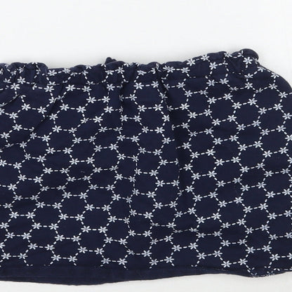 La Redoute Girls Blue Floral  Mini Skirt Size 5-6 Years