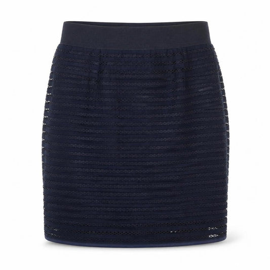 Front view of Savida women’s blue straight & pencil skirt, size UK 10