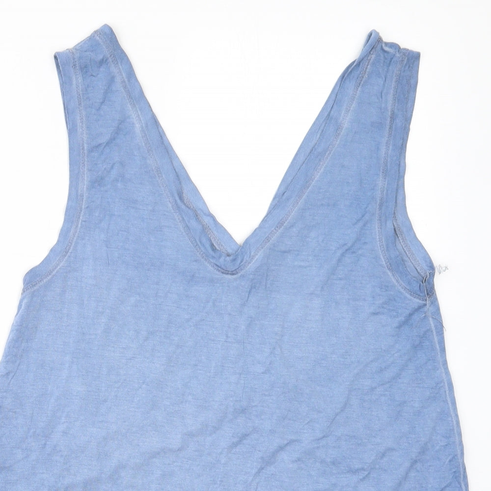 Cotton:On Womens Blue Geometric  Top Pyjama Set Size XS