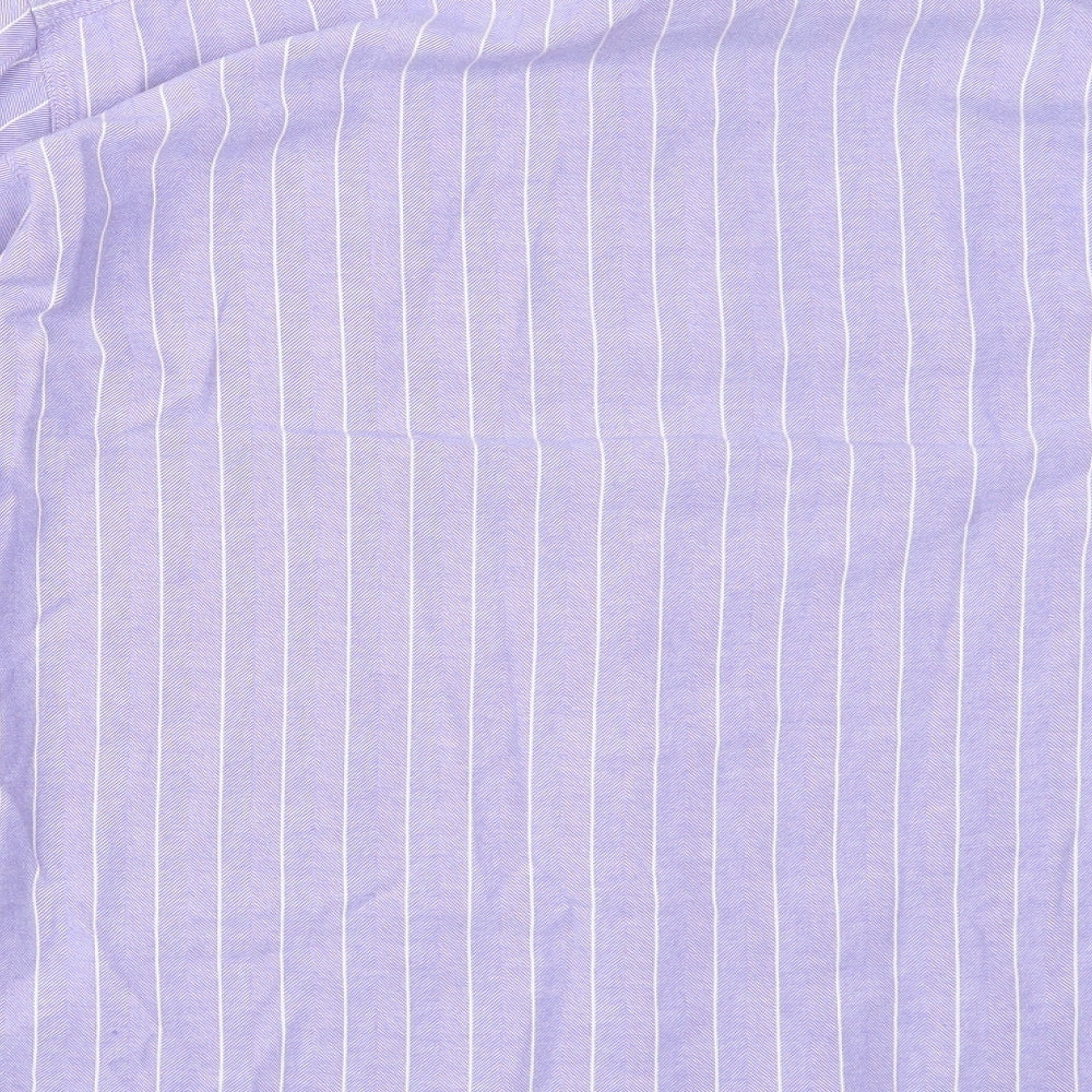 Mens UK Size M Cotton Traders Purple  Button-Up Long Sleeve Casual Shirt
