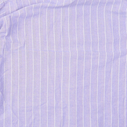 Mens UK Size M Cotton Traders Purple  Button-Up Long Sleeve Casual Shirt