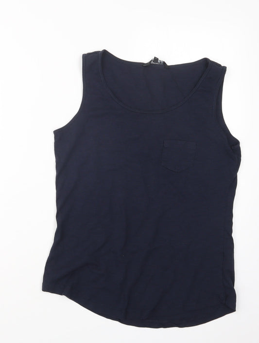 Womens UK Size 10 Debenhams Blue Basic Tank