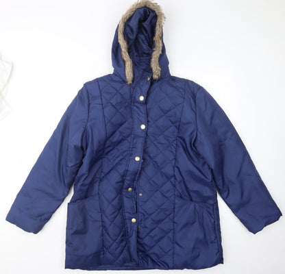 Anna de Lancay Womens Blue   Jacket Coat Size M
